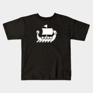 Vikings Images Sailing Ship Illustration Kids T-Shirt